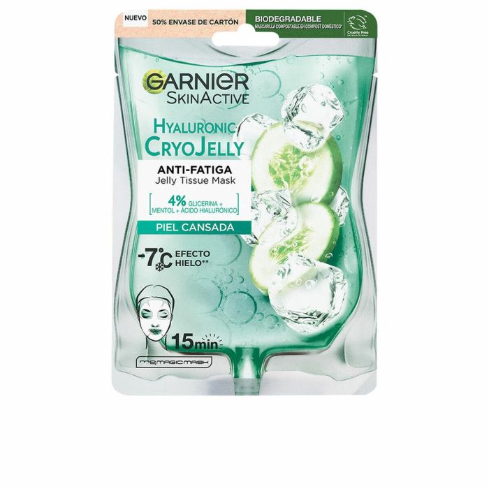 Garnier SKINACTIVE HYALURONIC CRYOJELLY Mascarilla Facial Antifatiga Efecto Hielo -7ºC Piel Cansada con Ácido Hialurónico 5g