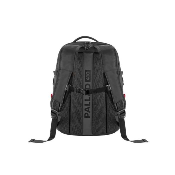 GENESIS Pallad 410 Mochila para Portátil 15.6" Universal, Impermeable, Poliéster 1680D, Senderismo Urbano Negro 5