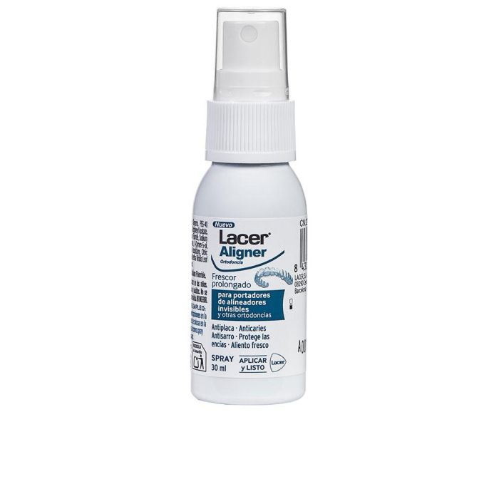 Lacer Aligner Spray Limpiador de Alineadores Invisibles 30 ml, Elimina Placa y Sarro, para un Aliento Fresco y Cuidado de Encías Lacer Aligner Spray Limpiador de Alineadores Invisibles 30 ml, Elimina Placa y Sarro, para un Aliento Fresco y Cuidado de Encías