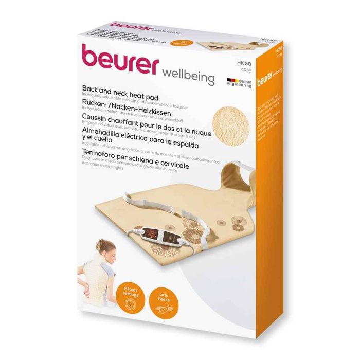 Beurer HK-58-LED Almohadilla Electrónica Cervical/Dorsal con LED (42x62 cm), 6 Niveles de Temperatura 1