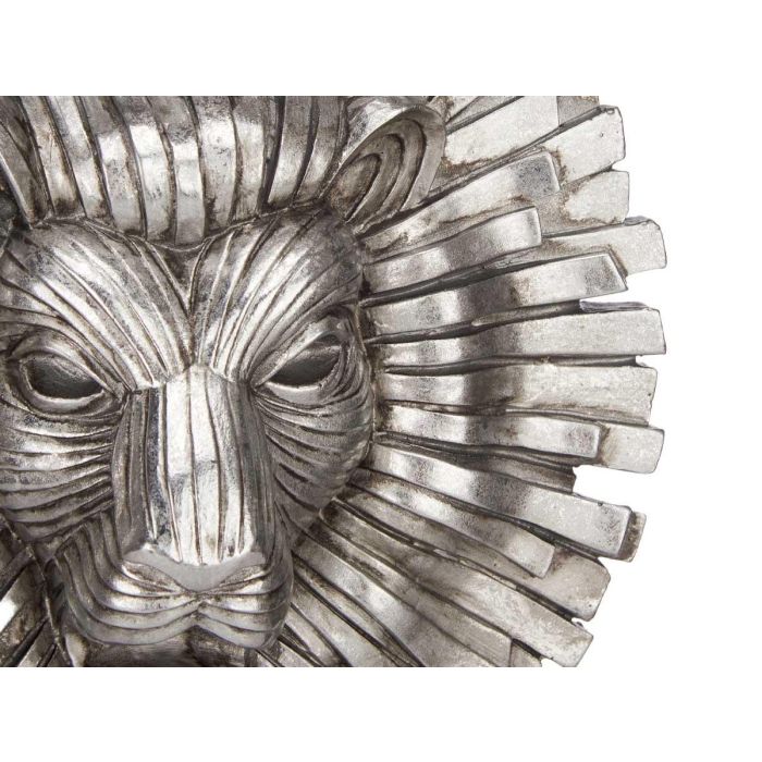 Cabeza de León con Base Plata Giftdecor 28x38.5x11.5 cm - Poliresina (4 Unidades) 2