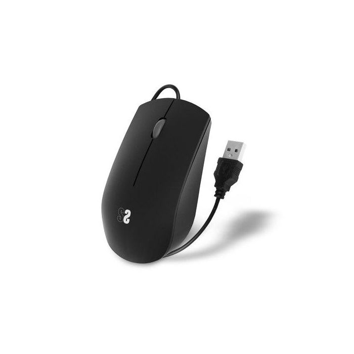 SUBBLIM Raton Business Silencioso con cable USB 1200 DPI Negro