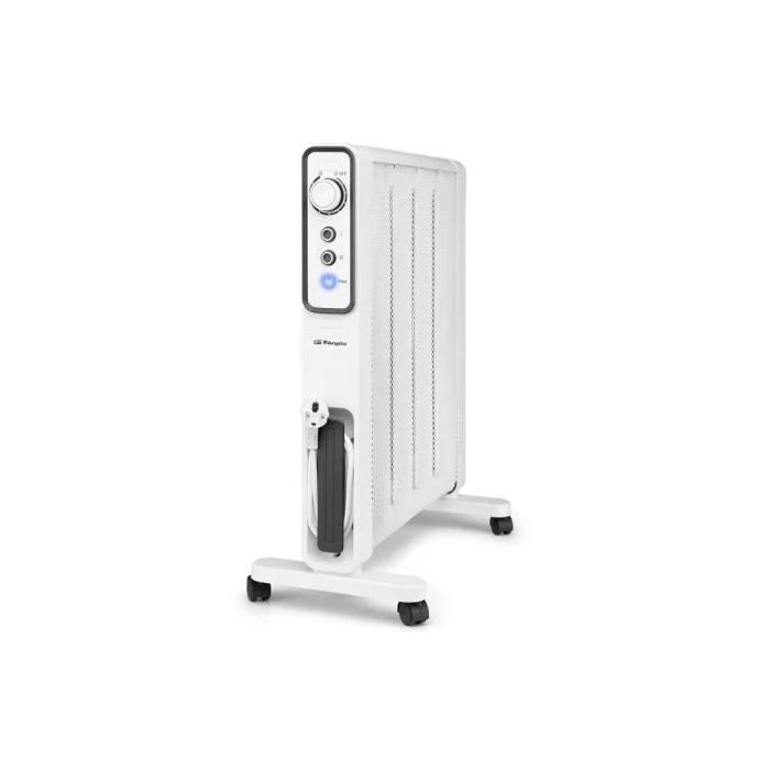 Orbegozo Radiador de Mica RMN 2000 con Ruedas | 2 Potencias 1000-2000W | Rápida Convección de Calor | Termostato Regulable | Protección Antivuelco