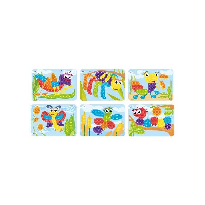 Juego Miniland Pegs 10Mm Bichos Pack De 6 (3-6 Años)