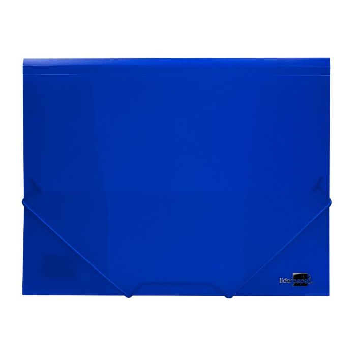 Carpeta Liderpapel Gomas Solapas 34962 Polipropileno Din A4 Azul Translucido 1