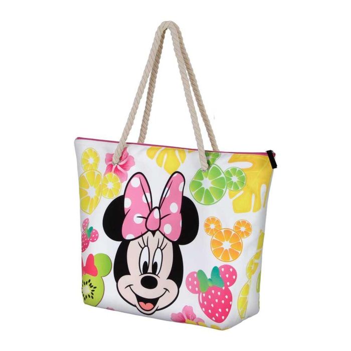 Disney Minnie Mouse Bolsa de Playa Soleil Fruits Multicolor 30L con Cremallera 1 Disney Minnie Mouse Bolsa de Playa Soleil Fruits Multicolor 30L con Cremallera 1