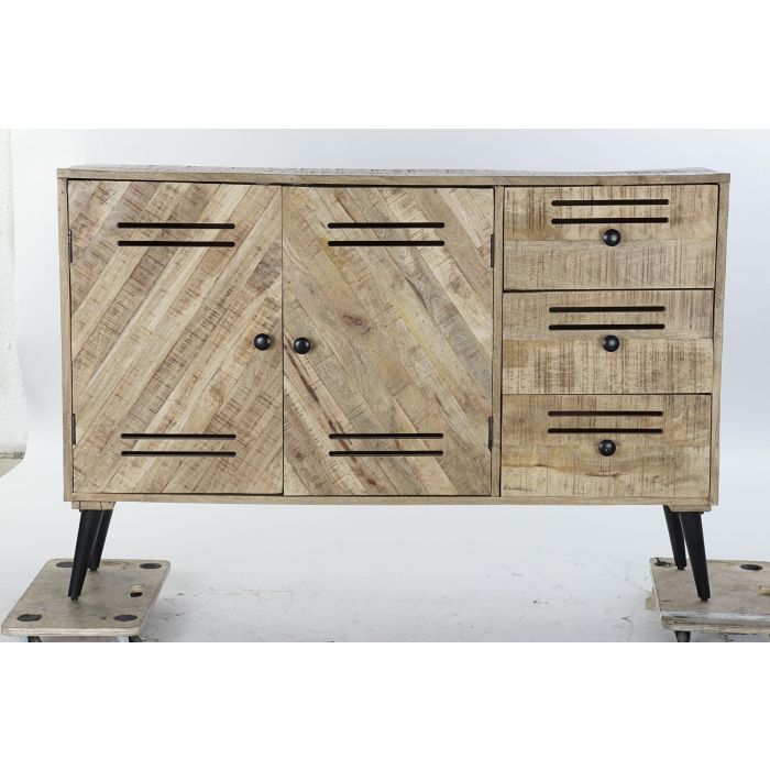 DKD Home Decor Estantería Alpino con 2 Cajones y 3 Estanterías, Madera de Mango y Metal, Marrón Oscuro/Negro, 100x40x180 cm 7 DKD Home Decor Estantería Alpino con 2 Cajones y 3 Estanterías, Madera de Mango y Metal, Marrón Oscuro/Negro, 100x40x180 cm 7