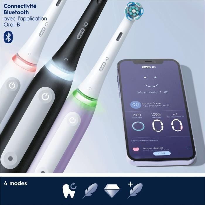Cepillo de dientes eléctrico conectado ORAL-B iO4 - 80363959 - blanco - inalámbrico 5 Cepillo de dientes eléctrico conectado ORAL-B iO4 - 80363959 - blanco - inalámbrico 5