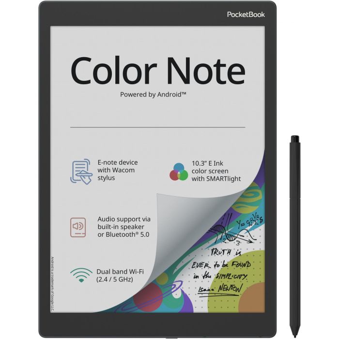 PocketBook Color Note Lector de Libros Electrónicos E Ink Kaleido 10.3" Táctil 32GB Negro/Azul