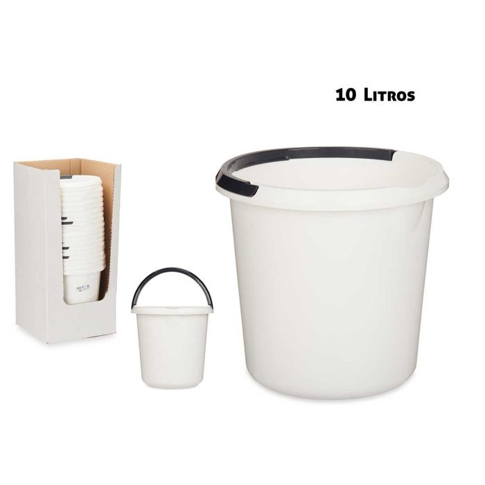 Cubo con Asa de Plástico Medidor Blanco 10L - Arte Regal 30x28.5x30 cm (18 Unidades) Cubo con Asa de Plástico Medidor Blanco 10L - Arte Regal 30x28.5x30 cm (18 Unidades)