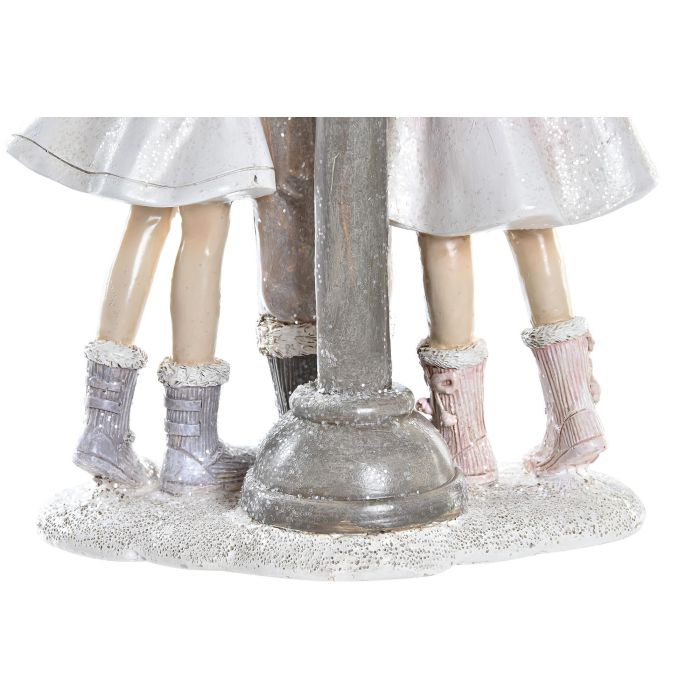 DKD Home Decor Figura Navidad Fantasía Adorno Navideño con Farola Integrada, de Resina en Tonos Beige y Marrón, Medidas 14x8.5x28.5 cm 2 DKD Home Decor Figura Navidad Fantasía Adorno Navideño con Farola Integrada, de Resina en Tonos Beige y Marrón, Medidas 14x8.5x28.5 cm 2