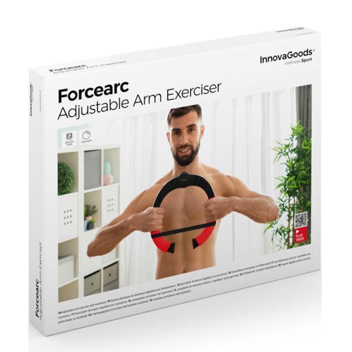 Ejercitador de Brazos Regulable con Resistencia y Guía de Ejercicios Forcearc InnovaGoods 1 Ejercitador de Brazos Regulable con Resistencia y Guía de Ejercicios Forcearc InnovaGoods 1