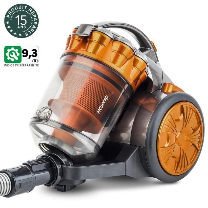 HKoeNIG Compact + aspirador multiciclónico sin bolsa - Tubo telescópico de aluminio - Clase A 5 HKoeNIG Compact + aspirador multiciclónico sin bolsa - Tubo telescópico de aluminio - Clase A 5