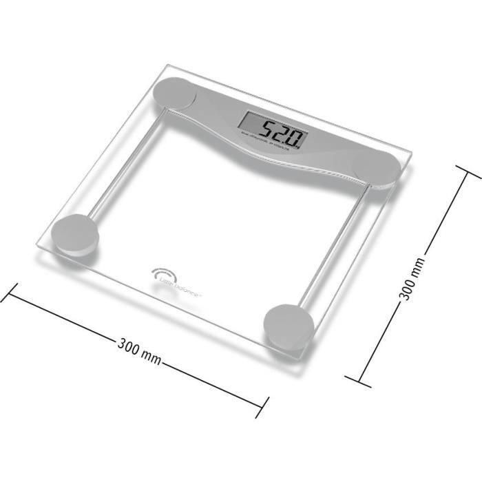 LITTLE BALANCE 8193 SB2 Electrónica, Balanza electrónica, Plataforma de vidrio templado transparente, 160 kg / 100 g, Transparente 2 LITTLE BALANCE 8193 SB2 Electrónica, Balanza electrónica, Plataforma de vidrio templado transparente, 160 kg / 100 g, Transparente 2