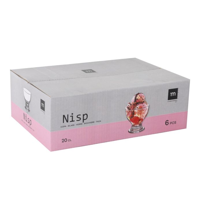 Set de 6 copas para helado 200 cc Nisp - Inde (6 Cajas) 6 Set de 6 copas para helado 200 cc Nisp - Inde (6 Cajas) 6