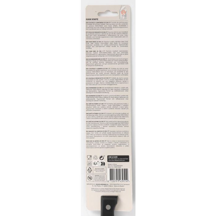 Cuchillo Jamonero 23 cm Masterchef (18 Unidades) 2 Cuchillo Jamonero 23 cm Masterchef (18 Unidades) 2