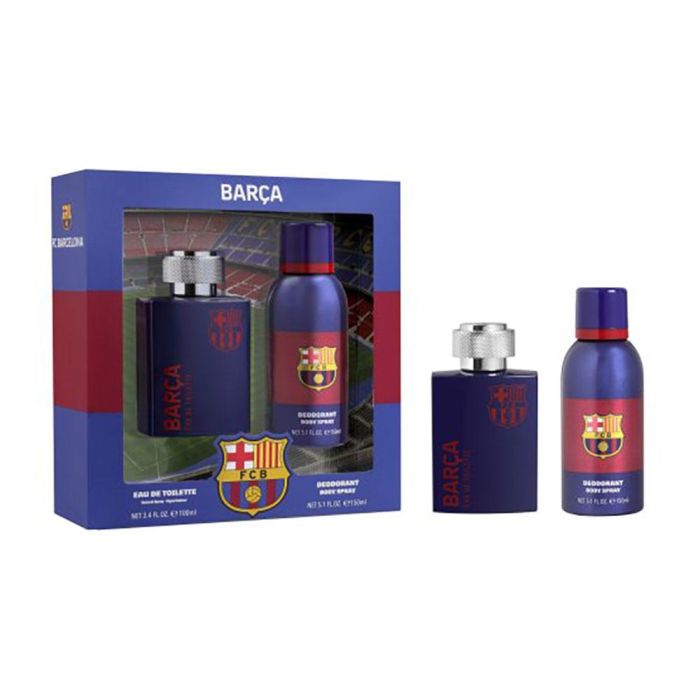 Air-Val Set de Regalo FC Barcelona: Fragancia Eau de Toilette 100 ml + Deo Body Spray 150 ml con Aroma Emblemático para Fans