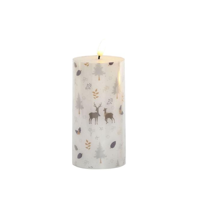 Vela Led Navidad Alpina DKD Home Decor Blanco Multicolor 7.5 x 15 x 7.5 cm 1 Vela Led Navidad Alpina DKD Home Decor Blanco Multicolor 7.5 x 15 x 7.5 cm 1