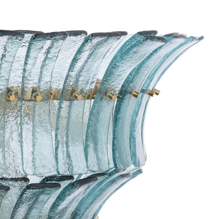 Lámpara Techo Verde Cristal Iluminación 70 X 70 X 56 cm