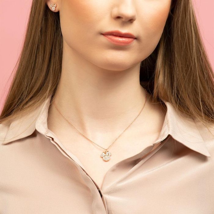 PEERS HARDY Colgante Minnie Disney Cabeza Oro Rosa Laço 2