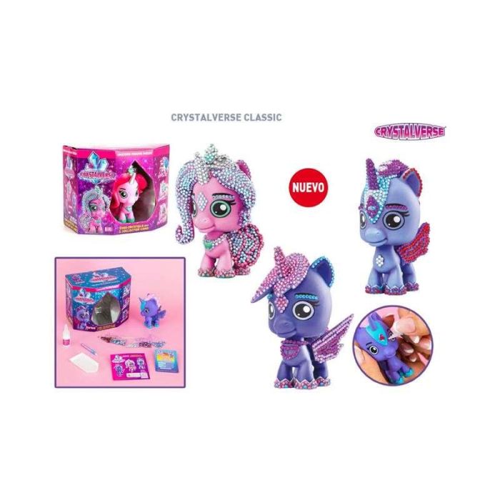 Bandai Unicornio Crystalverse Classic para Cristalizar, Incluye 1500 Cristales, Pegamento, Aplicador y Manual, Surtidos Edad 6+ 10