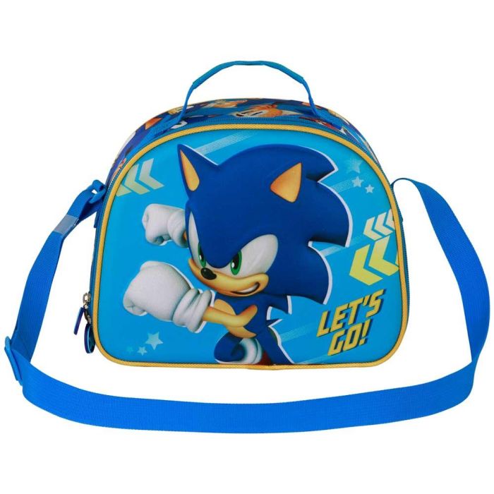 Bolsa Portamerienda 3D Go Sonic The Hedgehog - SEGA Azul 1