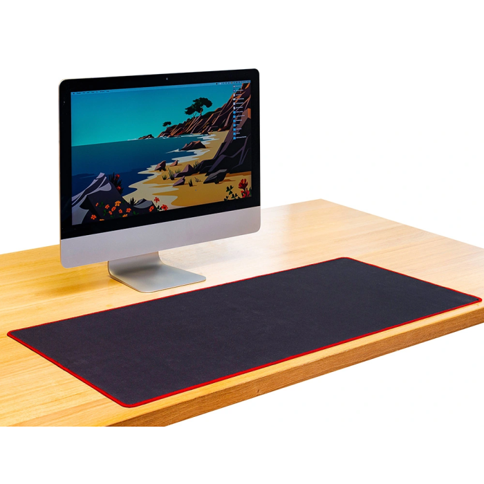 Q-connect Alfombrilla XXL Negra con Borde Rojo para Ratón 900x400 mm 5