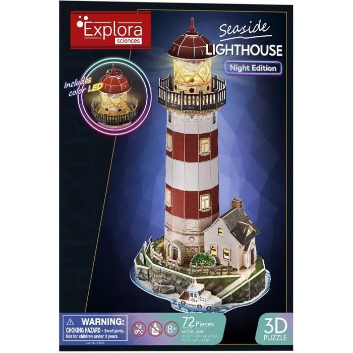 Explora Sciences AAAOT96582 Puzzle Faro 3D Juego Construcción 72 Piezas A partir de 8 Años 4 Explora Sciences AAAOT96582 Puzzle Faro 3D Juego Construcción 72 Piezas A partir de 8 Años 4