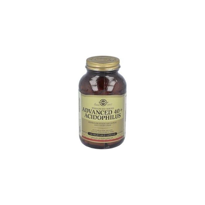 SOLGAR 40 Plus Acidophilus Avanzado, Probióticos para el Sistema Digestivo, 120 Vegicaps