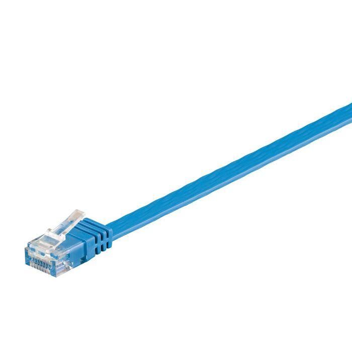 MicroConnect CAT6 U/UTP FLAT Network Cable 1m, Blue