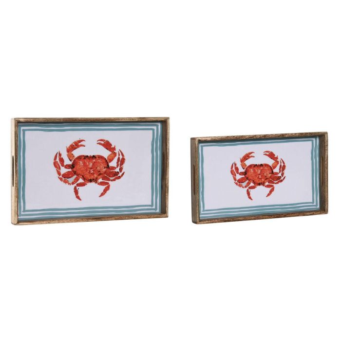 Bandeja Mediterraneo DKD Home Decor Multicolor 27 x 5.5 x 43.5 cm Set de 2 Bandeja Mediterraneo DKD Home Decor Multicolor 27 x 5.5 x 43.5 cm Set de 2