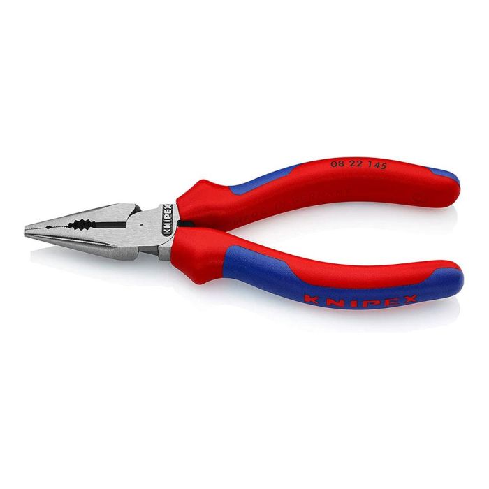 Knipex Alicates Universales en Punta 145 mm, 16 mm Cable Cobre, 3 mm Alambre Semiduro, Cromado/Rojo/Azul 0 Knipex Alicates Universales en Punta 145 mm, 16 mm Cable Cobre, 3 mm Alambre Semiduro, Cromado/Rojo/Azul 0