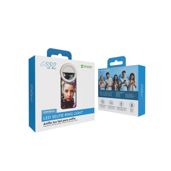 myway aro de luz led compatible con selfies blanco 4