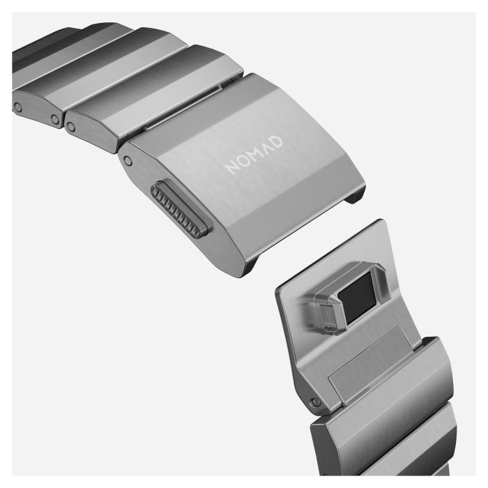 Nomad Strap Titanium Silver V2 - Banda de Correa de Titanio Ajustable para Apple Watch Ultra / Series 8/7/6/SE 42/44/45/49mm 5 Nomad Strap Titanium Silver V2 - Banda de Correa de Titanio Ajustable para Apple Watch Ultra / Series 8/7/6/SE 42/44/45/49mm 5