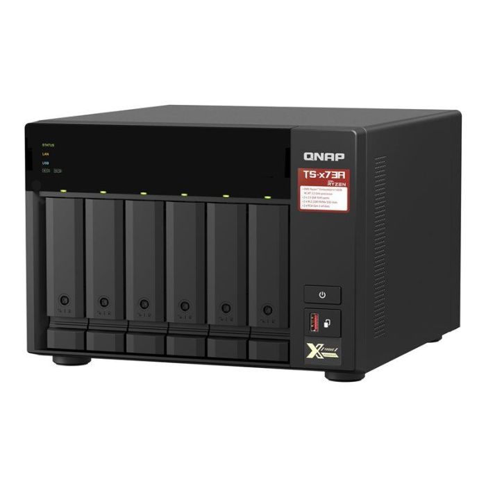 QNAP TS-673A-8G NAS Servidor Almacenamiento 6 Bahías 3.5/2.5" + 2x M.2 NVMe, AMD Ryzen V1500B 4 Núcleos, 8GB DDR4, 2 Puertos 2.5GbE, Torre 1 QNAP TS-673A-8G NAS Servidor Almacenamiento 6 Bahías 3.5/2.5" + 2x M.2 NVMe, AMD Ryzen V1500B 4 Núcleos, 8GB DDR4, 2 Puertos 2.5GbE, Torre 1