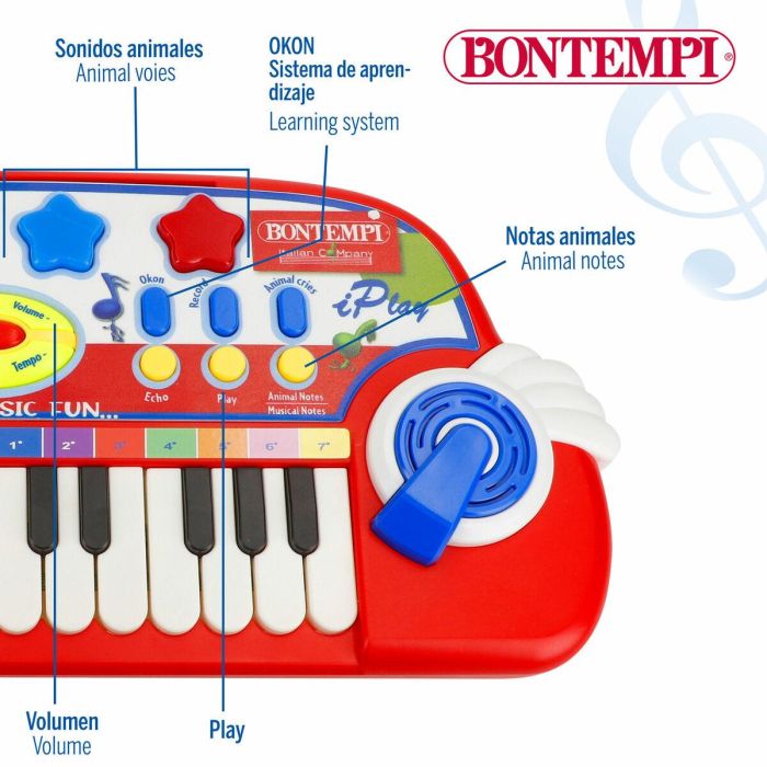 Piano Electrónico Bontempi 38 x 18 x 17 cm (6 Unidades) 3 Piano Electrónico Bontempi 38 x 18 x 17 cm (6 Unidades) 3