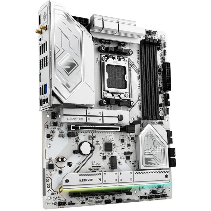 ASRock B850 Steel Legend WiFi Placa Base ATX, Socket AM5, AMD Ryzen 7000/8000/9000, DDR5, Wi-Fi 7, USB20G, 90-MXBQS0-A0UAYZ 3 ASRock B850 Steel Legend WiFi Placa Base ATX, Socket AM5, AMD Ryzen 7000/8000/9000, DDR5, Wi-Fi 7, USB20G, 90-MXBQS0-A0UAYZ 3