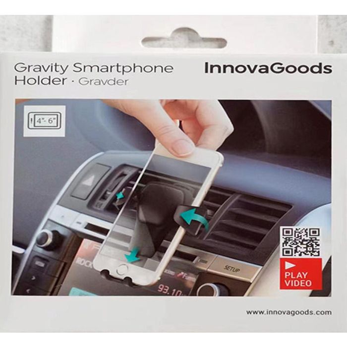 Inde Soporte Gravitatorio de Móviles para Coche - 9 x 6,8 x 9,4 cm (24 Unidades) 1