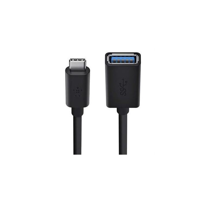 Cable USB-C a USB Belkin F2CU036BTBLK Negro 14 cm 2