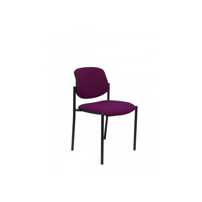 Silla Piqueras Y Crespo Villalgordo Confidente Chasis Negro Asiento Y Respaldo Tapizados Bali Morado