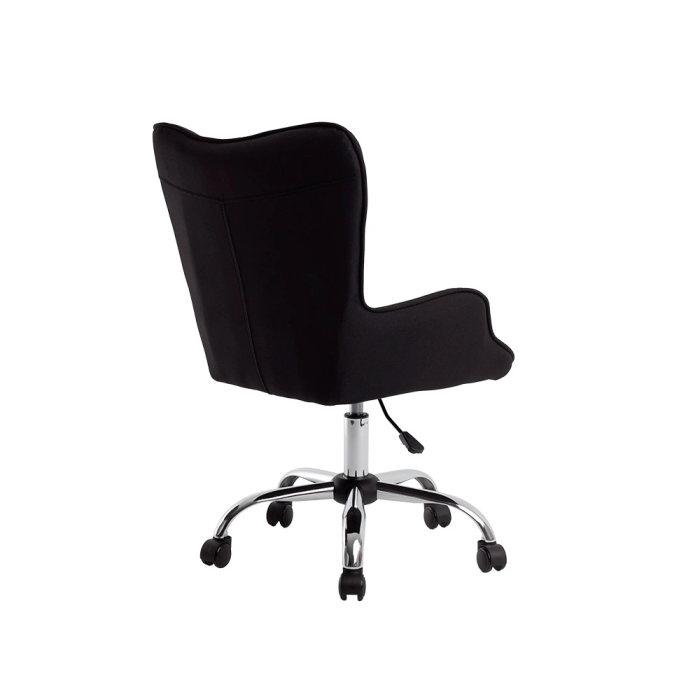 Q-connect Silla de Escritorio Mes Sina con Base Metálica, Altura Máx 960mm, Ancho 570mm, Prof. 620mm, Ruedas Premium, Color Negro 6