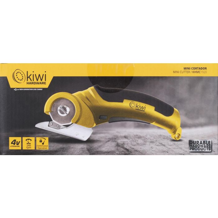 Kiwi Mini Cortador Eléctrico de 240 RPM con Conexión USB, Medidas 7x10x23 cm y Peso 2.20 kg (4 Unidades) 1