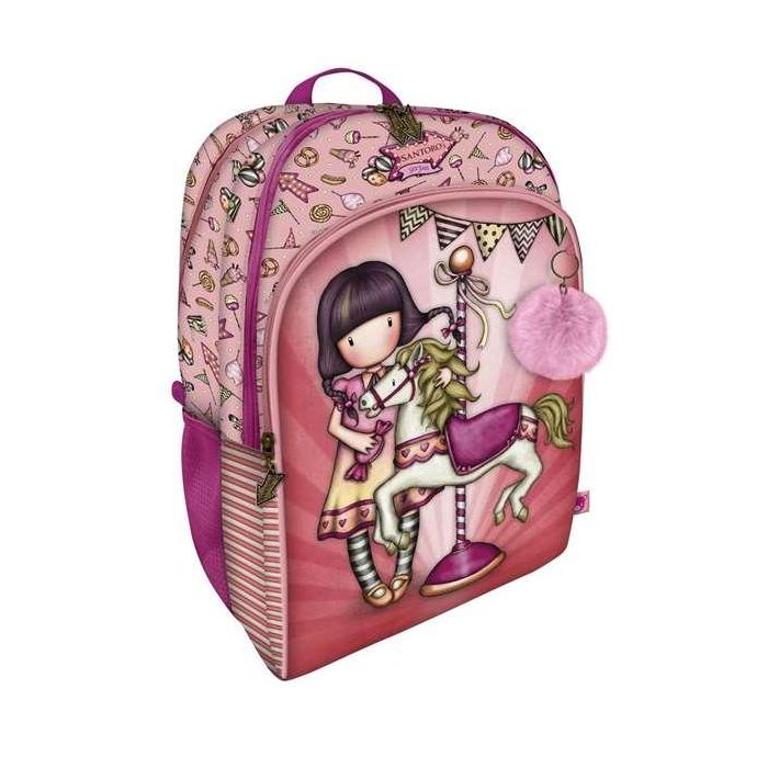 Mochila Escolar Gorjuss Carousel Salmón 34.5 x 43.5 x 22 cm Mochila Escolar Gorjuss Carousel Salmón 34.5 x 43.5 x 22 cm