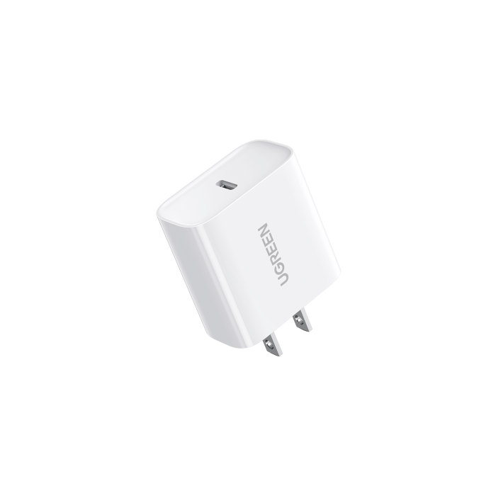 UGREEN 60450 Cargador Rápido USB C 20W Power Delivery 3.0 Blanco Universal Interior 1
