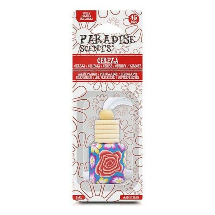 Abc PER80213 Perfumador Flower Aroma Cereza, Botella Cerámica 8ml, Diseño Floral, Larga Duración hasta 45 Días