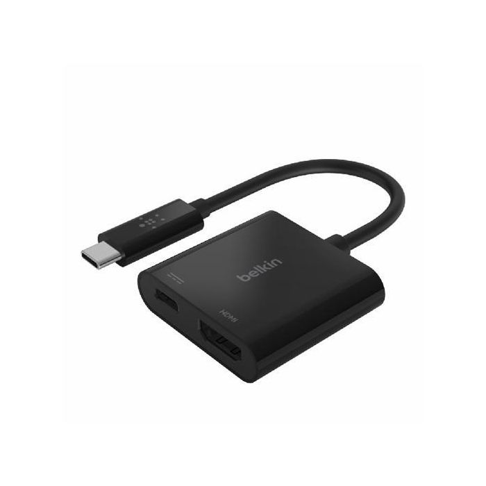 Belkin Cable Adaptador Usb-C A Hdmi + Carga 60 W Negro Belkin Cable Adaptador Usb-C A Hdmi + Carga 60 W Negro