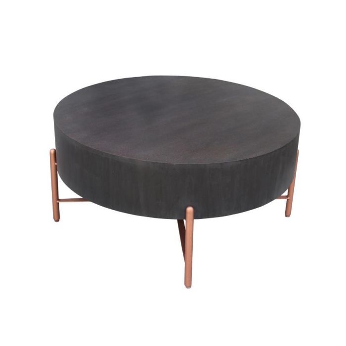 Mesa de Centro DKD Home Decor Metal Aluminio 90 x 90 x 45 cm Madera de mango 1 Mesa de Centro DKD Home Decor Metal Aluminio 90 x 90 x 45 cm Madera de mango 1