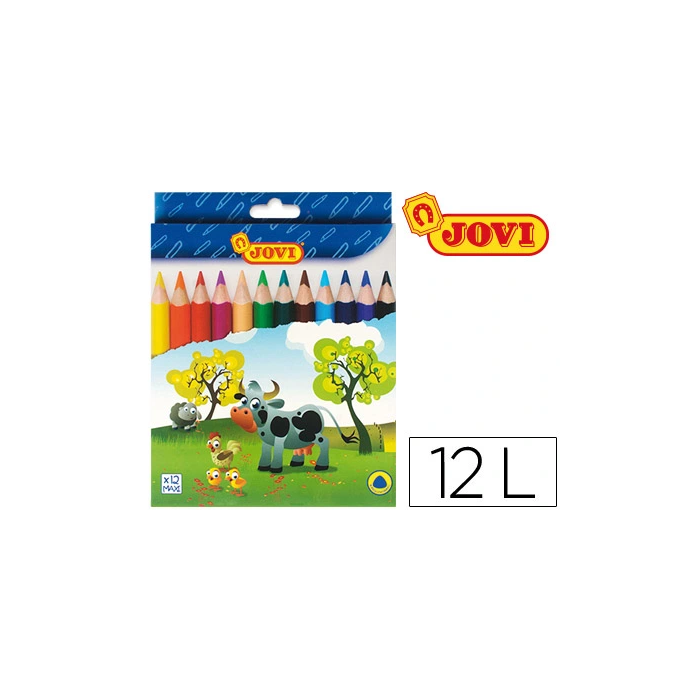 Jovi Lápices de Colores Maxi Triangulares Estuche 12 Unidades Colores Surtidos 0 Jovi Lápices de Colores Maxi Triangulares Estuche 12 Unidades Colores Surtidos 0