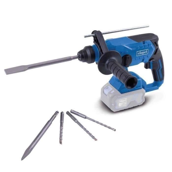 Taladro sin escobillas - SCHEPPACH - 20V IXES - 2,2 julios - SDS Plus - 1400 rpm - sin batería ni cargador - BC-RHD230-X 1 Taladro sin escobillas - SCHEPPACH - 20V IXES - 2,2 julios - SDS Plus - 1400 rpm - sin batería ni cargador - BC-RHD230-X 1