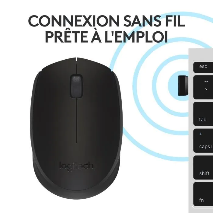 Logitech M171 Ratón Inalámbrico, RF Wireless, Pilas Alcalinas, Negro 5